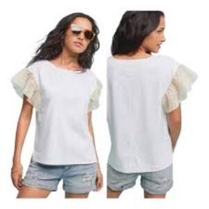 Anthropologie ruffle sleeve top